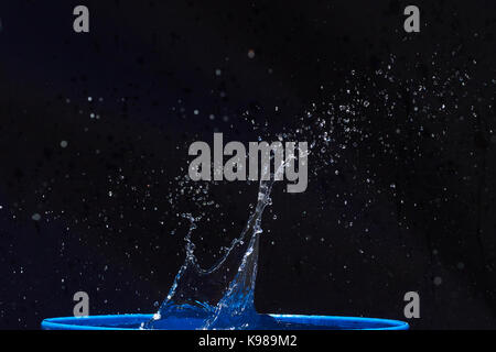 water splashes, isolated on a black background Stock Photo