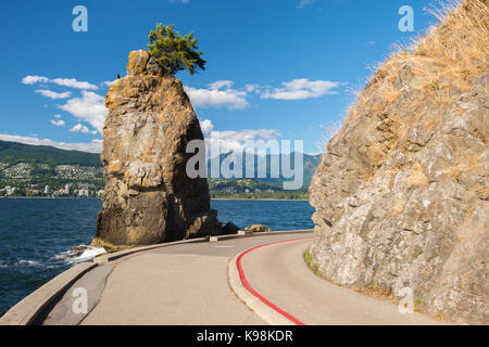 Vancouver, British Columbia, Canada - 13 September 2017: Siwash Rock in Stanley Park Stock Photo