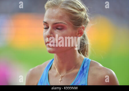 Darya Klishina (Russia) Long Jump Silver Medal - IAAF Athletics World Championships - London 2017 Stock Photo