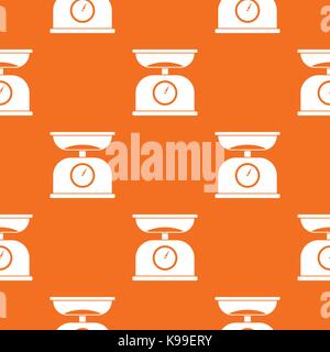 Kitchen scales pattern seamless Stock Vector