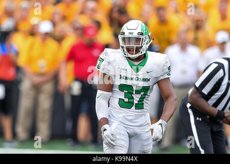 September 16, 2017: .North Texas Mean Green linebacker Brandon Garner (37) .during an NCAA Football game between the Iowa Hawkeyes and the North Texas Mean-Green Eagles at Kinnick Stadium in Cedar Rapids, Iowa .Manny Flores/CSM Stock Photo