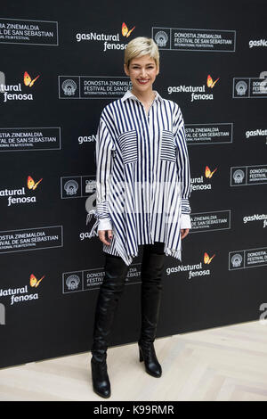 Actress Ursula Corbero at the press conference of 'Cinergia: Proyecto Tiempo' during the 65th San Sebastian Film Festival in San Sebastian, Spain, on 22 September, 2017. Stock Photo