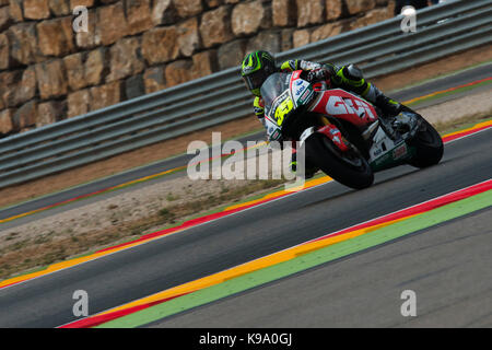 Alcañiz, Spain. 22nd Sep, 2017. #35 Cal Crutchlow (British) Lcr Honda Honda in the free practice of the Aragon Motorcycling Grand Prix, Circuit of Motorland, Alcañiz, Spain. Friday, 22nd september, 2017. Credit: Gtres Información más Comuniación on line, S.L./Alamy Live News Stock Photo