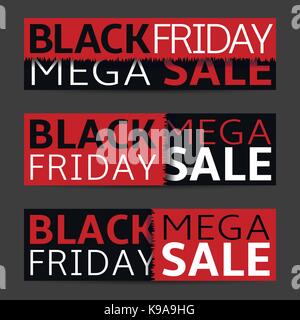 Black friday banner set Stock Vector