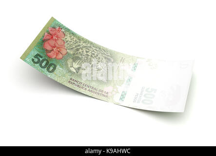 Bad economy Argentina Pesos (isolated with clipping path) Stock Photo