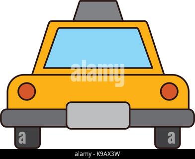 Taxi cab frontview Stock Vector