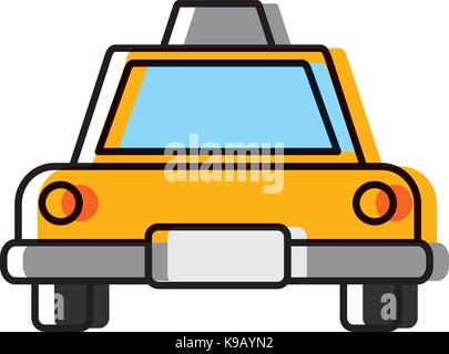 Taxi cab frontview Stock Vector