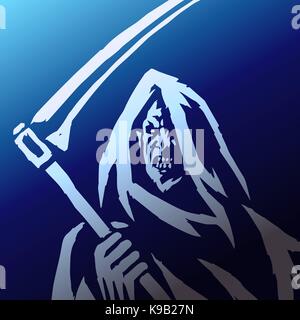 zombie face horror picture black and white color vector illustration Stock Vector