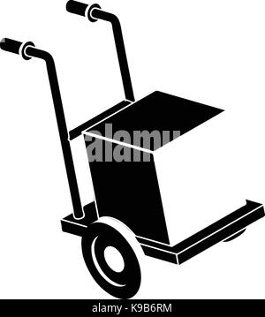 Delivery box cart icon, simple style Stock Vector