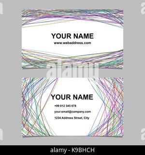 Modern business card template set - vector corporate design with arched stripes Stock Vector