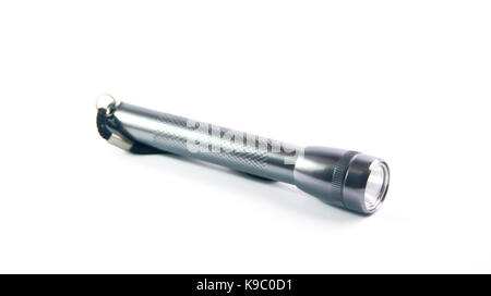 Led flashlight isolated on white background Stock Photo