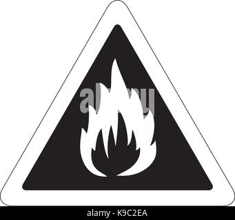 Fire warning signs Stock Vector