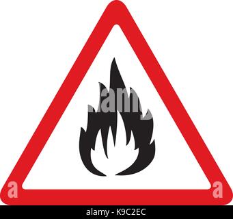 Fire warning signs Stock Vector
