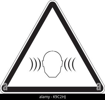 High noise levels warning sign Stock Vector