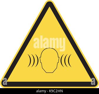 High noise levels warning sign Stock Vector