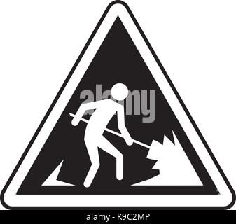 Men working sign ahead Stock Vector