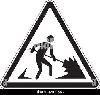 Men working sign ahead Stock Vector