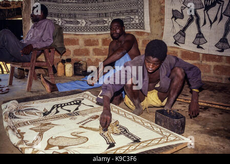 Fakaha, Ivory Coast, Cote d'Ivoire. Senoufo Man, a Painter of Fakaha ...