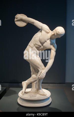 Discus thrower Discobolus Palombara, National Museum of Rome, Museo Nazionale Romano, Palazzo Massimo Alle Terme, Rome, Italy Stock Photo
