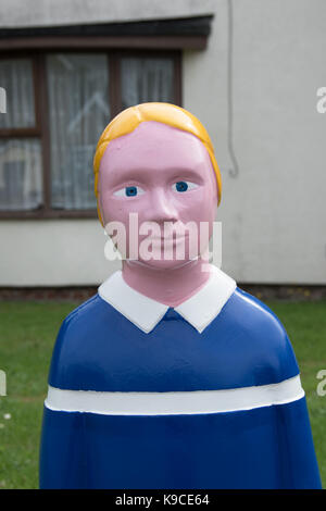 Road safety bollards in the vicinity of Iver Heath Infants School, Buckinghamshire. Stock Photo