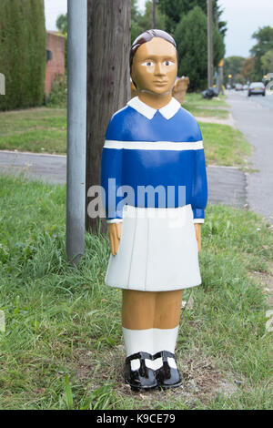 Road safety bollards in the vicinity of Iver Heath Infants School, Buckinghamshire. Stock Photo