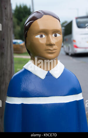 Road safety bollards in the vicinity of Iver Heath Infants School, Buckinghamshire. Stock Photo