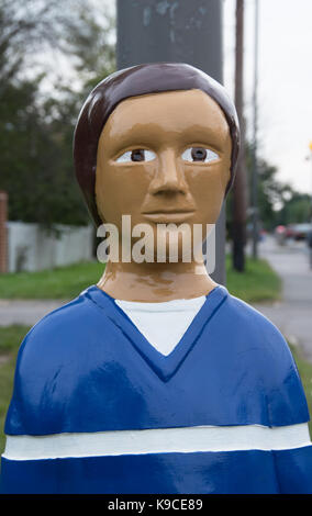 Road safety bollards in the vicinity of Iver Heath Infants School, Buckinghamshire. Stock Photo