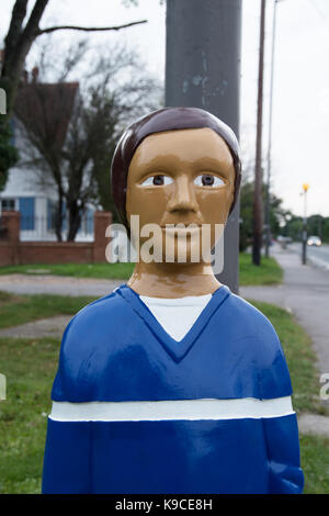 Road safety bollards in the vicinity of Iver Heath Infants School, Buckinghamshire. Stock Photo