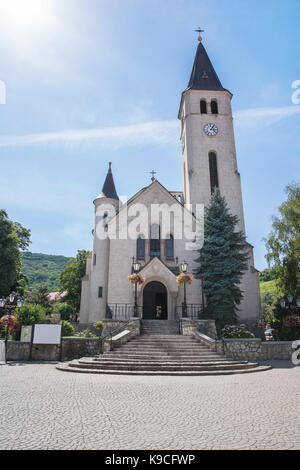 Roman Catholic Church and square in Tokaj, Hungary Stock Photo