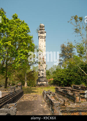 Hue, Vietnam - September 13 2017: Beautiful white structure, in a park in Hue, Vietnam Stock Photo