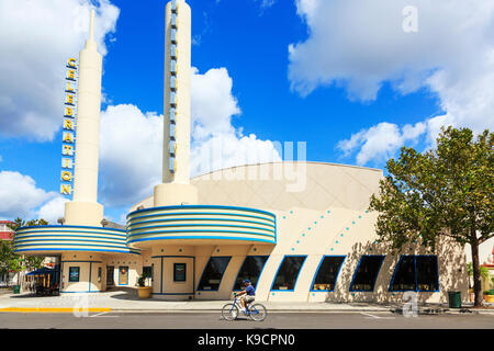 Art Deco cinema at Celebration town, Orlando, Florida, USA Stock Photo