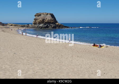 Beach of Porto Novo in Torres Vedras. Portugal Stock Photo