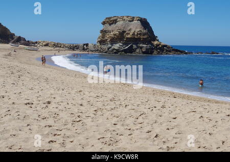 Beach of Porto Novo in Torres Vedras. Portugal Stock Photo