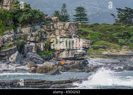 cliffs at Hermanus, Western Cape, South Africa Stock Photo