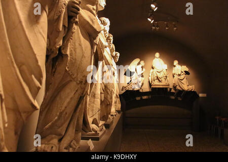 Italy, Siena - December 26 2016: the view of the sculptures by Giovanni Pisano and his school in Museo dell'Opera Metropolitana del Duomo on December  Stock Photo