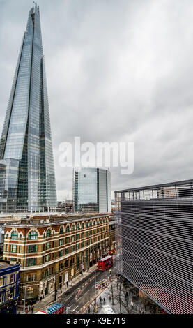 The Shard, London, seen from Tooley Street Stock Photo