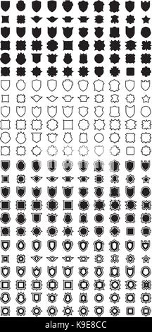 Shield vector set Stock Vector