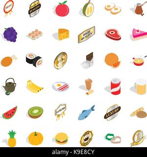 Premium icons set, isometric style Stock Vector
