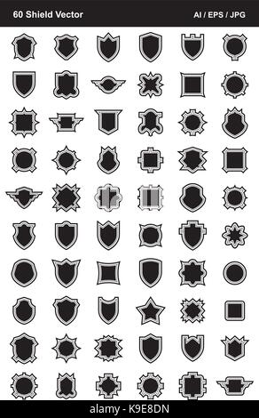 Shield vector set Stock Vector