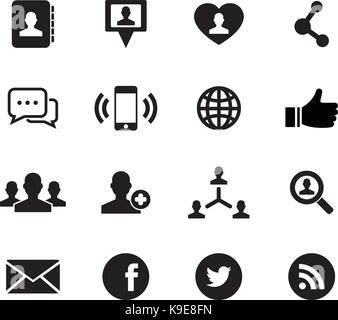 Social network icon Stock Vector