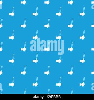 Chisel tool in man hend pattern seamless blue Stock Vector