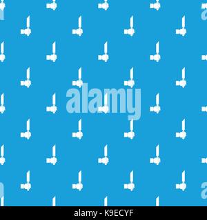 Pincer or plier in man hand pattern seamless blue Stock Vector