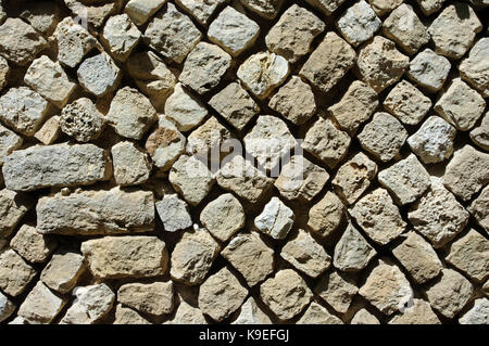 details from a roman wall (Opus reticulatum) in Formia (Italy) - about 2000 years old Stock Photo