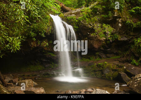 Grotto Falls in the Great Smoky Mountains National Park Stock Photo