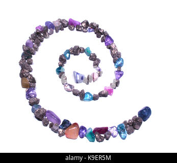 Spiral. Separated. Symbol made from rocks. Stock Photo