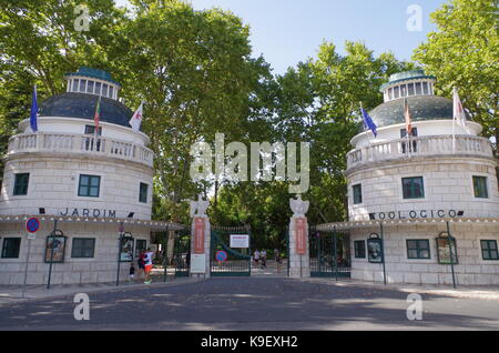 Zoo of Lisbon main entrance. Portugal Stock Photo