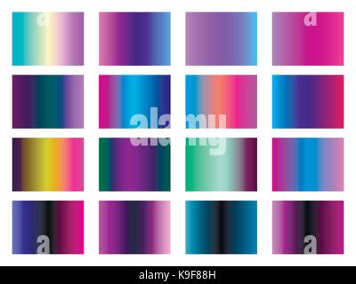 Set of gradient backgrounds. Blurred shades of purple, dark violet. Vector illustration Stock Vector