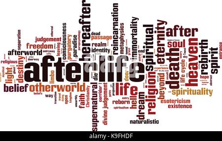 Afterlife word cloud concept. Vector illustration Stock Vector