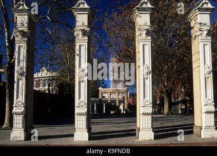 Columns, Ankeny Plaza, Portland, Oregon Stock Photo