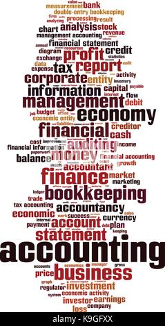 Accounting vector illustration word cloud isolated on a white ...